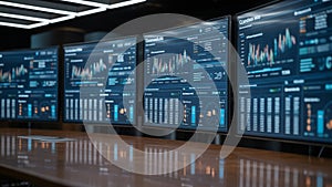 High-Tech Data Analytics Dashboard with Real-Time Metrics and Graphs